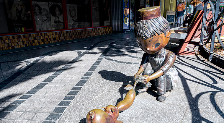 Karangahape Road to Queens Wharf Art Path - Thief 2015, Tanja McMillan and John Oz Auckland Council Art Collection Photo credit: David St George.