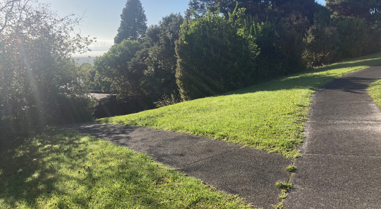 Luckens Coastal Path - Head left down the path to the coast.