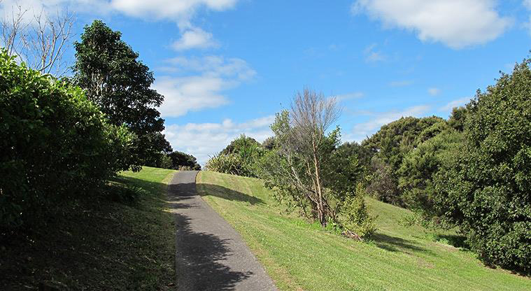 Luckens Coastal Path - Uphill section of the path.