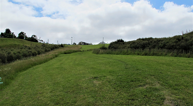 Mangemangeroa Rotary Path - Last part of the path is over open grass.
