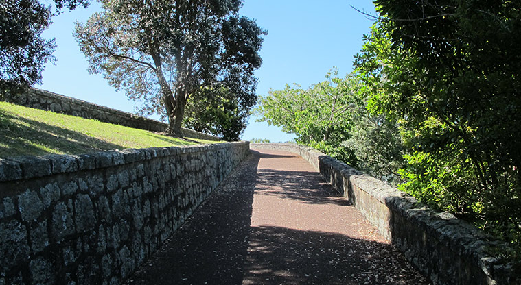 Melville Park Path - Path through old stone walls.