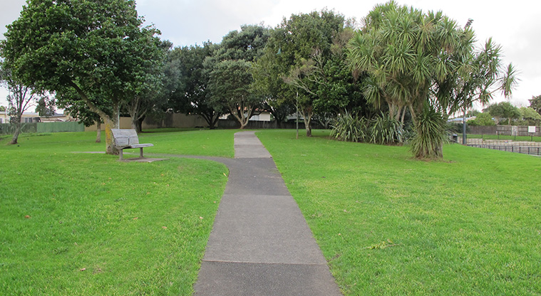 Michaels Avenue Reserve Path - A section of path alongside the sport fields.