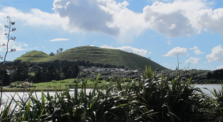 Māngere Lagoon Path - Views of Mangere Mountain across the lagoon.