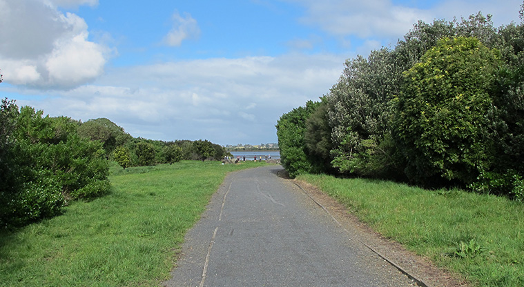Māngere Lagoon Path - A section of path leading to Manukau Harbour side of the lagoon.