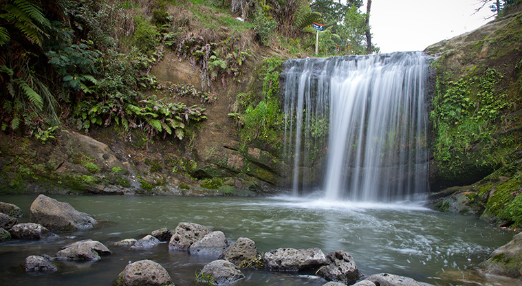 Oakley Creek Path – The Oakley Creek Waterfall.