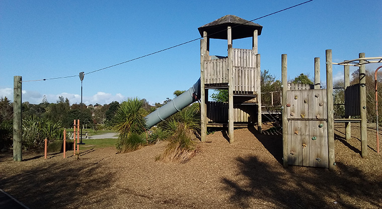 Onepoto Path - Older children’s playground and flying fox.