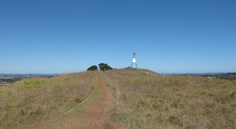Ōhinerau / Mt Hobson Path - Path to the tihi marked by the trig station.