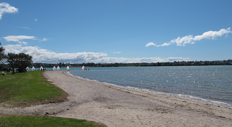 Pakuranga Rotary Path - Beach area with tide in.