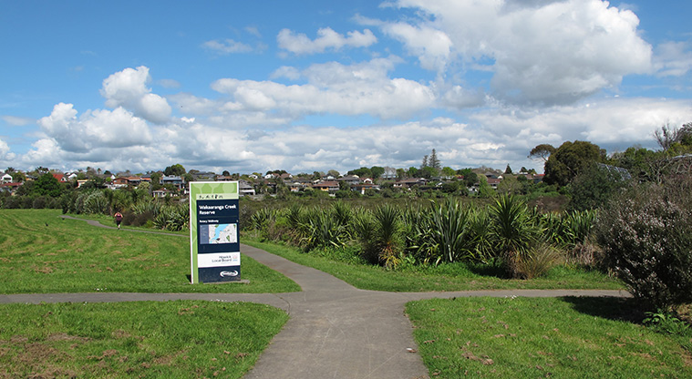 Pakuranga Rotary Path - Arriving at Wakaaranga Creek Reserve.
