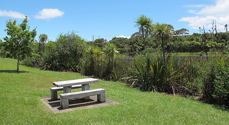 Paremuka Lakeside Path - Picnic spots next to the stormwater lake.