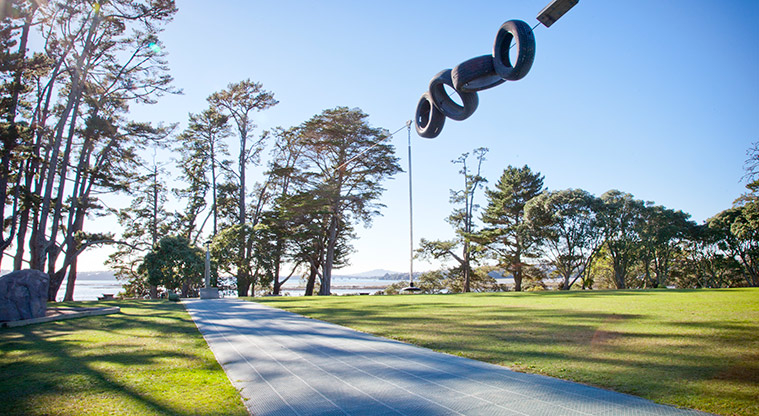 Point Chevalier Path - Flying fox in Coyle Park.