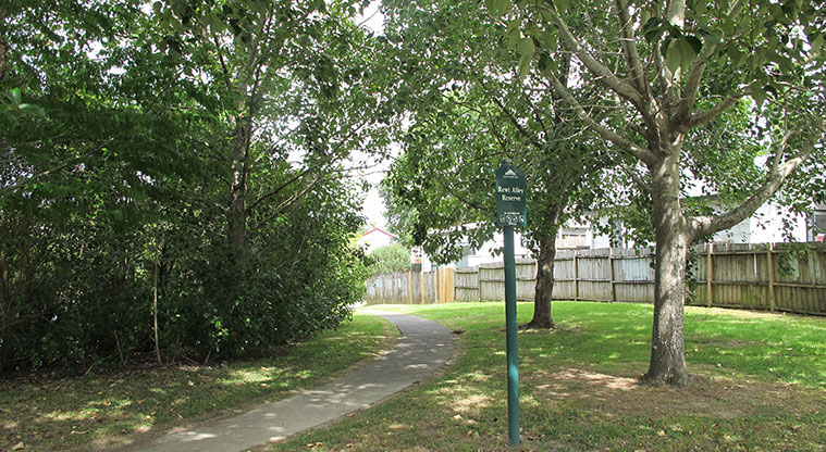 Rewi Alley Reserve Path - Path access from Athena Drive.