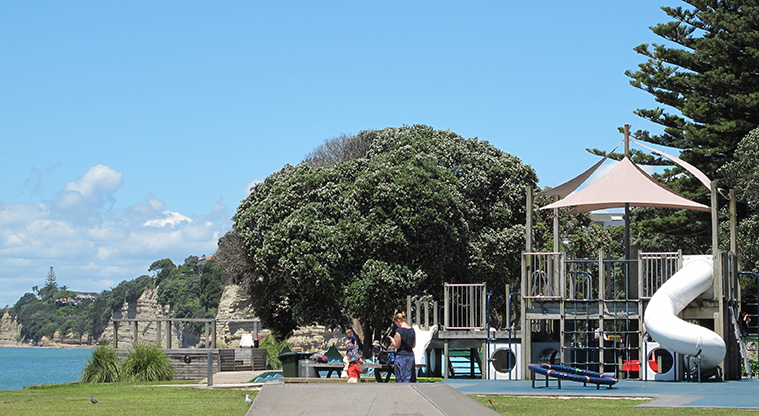 Rothesay to Browns Bay Path - Browns Bay beach playground.