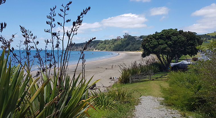 Scandrett to Martins Bay - The path emerges onto the beach.