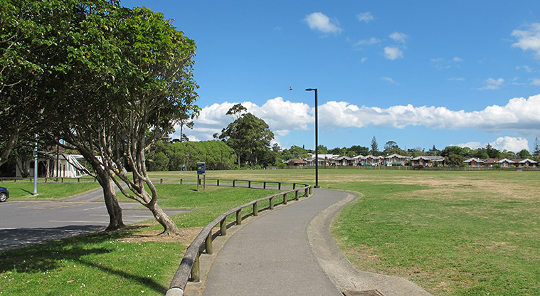 Shepherds Park Path - Path adjacent to sports field car park.