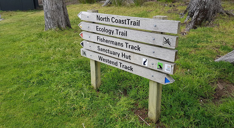 Tāwharanui Ecology Path - Path start from Anchor Bay car park.