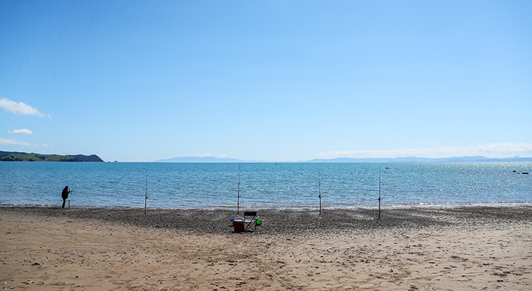 Tawhitokino Beach Track - Fishing from Waiti Bay.