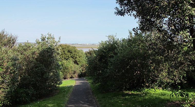 Te Atatu Playground Path - Short section of zigzag path into Harbourview-Orangihina reserve.