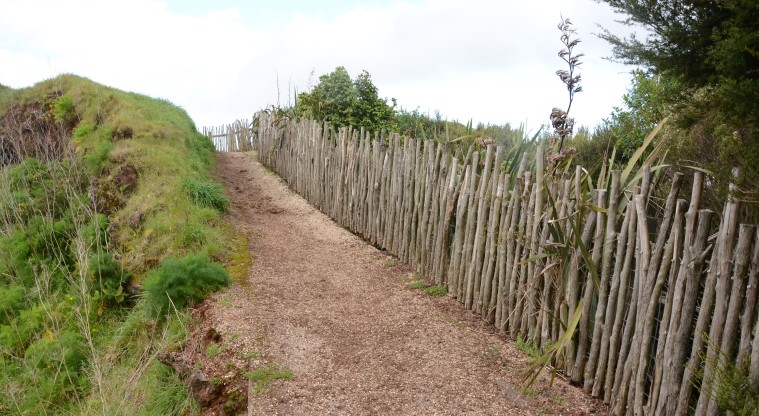 Te Pane o Mataoho / Te Ara Pueru / Māngere Mountain Path - This part of the path mimics an early Māori village which would have been present in the area.