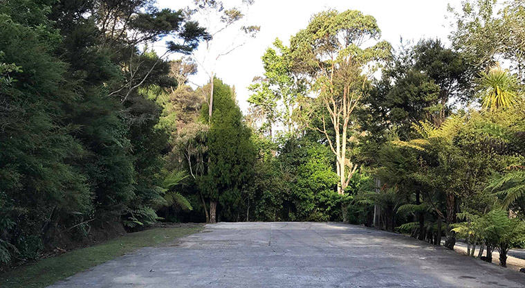 Three Streams Path - Parking area from Dairy Flat Highway.