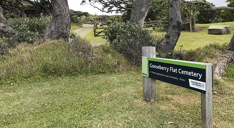 Tryphena Path - Gooseberry Flat cemetery – an interesting side trip.