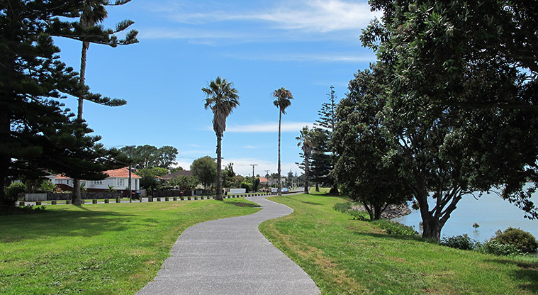 Tāmaki Path - Flat sealed section of the path parallel to Dunkirk Road.