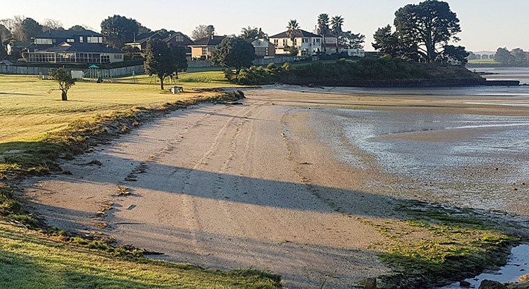 Wattle Downs South Path - A sandy beach.