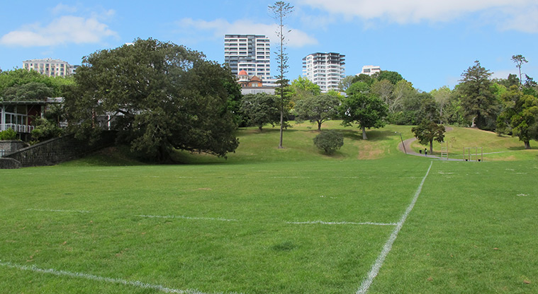 Western Park Path - Sports fields.