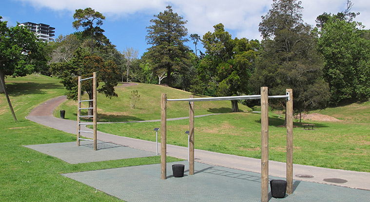 Western Park Path - Exercise equipment.