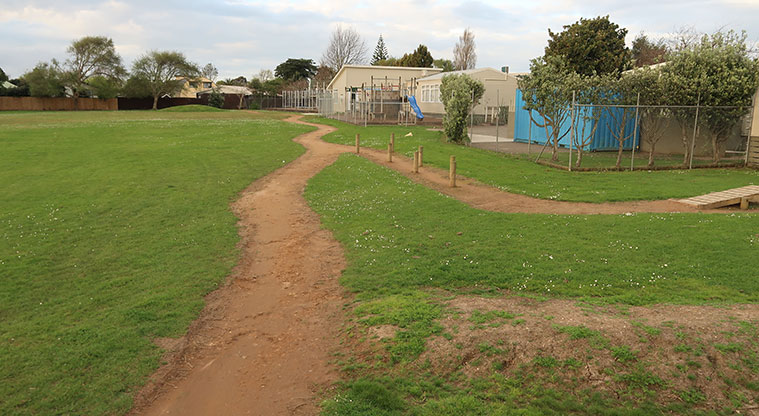 Weymouth School Path - Flat sandstone path.