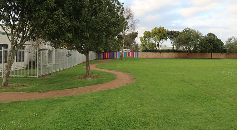 Weymouth School Path - Path runs around the school field perimeter.