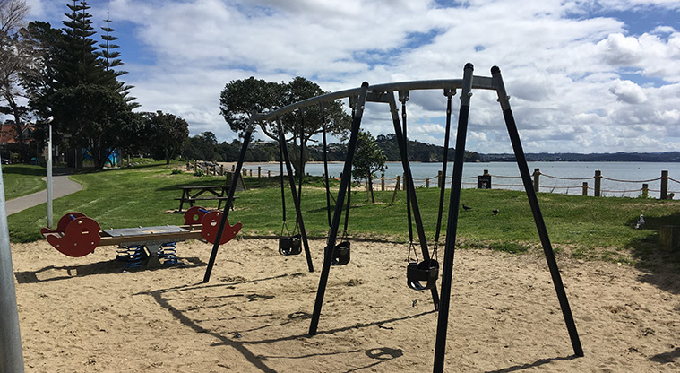 Whangaparāoa Path - Stanmore Bay Beach playground.