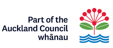 Auckland Council Pōhutukawa logo with the words "Part of the Auckland Council whānau" written on the left-hand side.